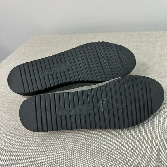 L'Amour Des Pieds Amadour Platform Sandal Gray Suede Size 9.5W Wide